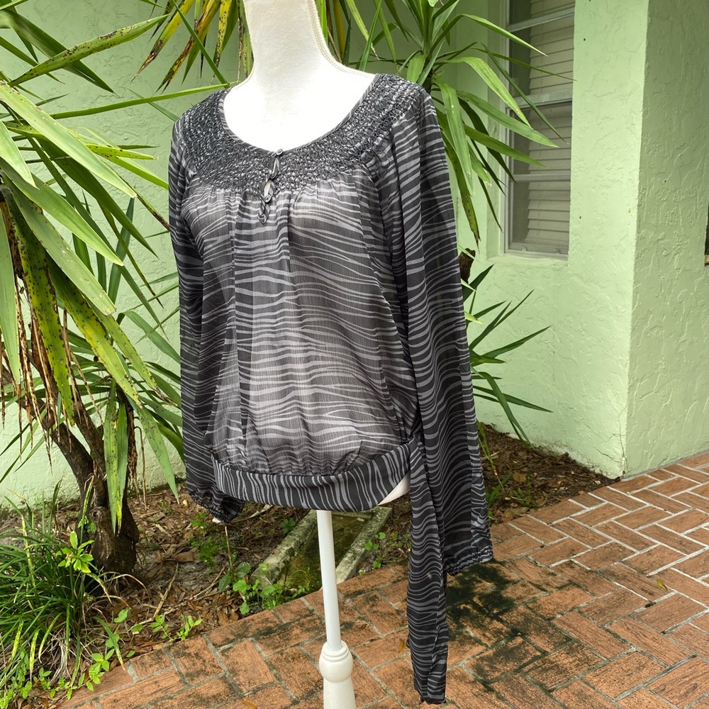 Michael Kors Black Sheer Shirt